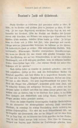 281-307 Damiani's Zwist mit Hildebrand