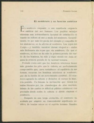 El sombrero y su función estética