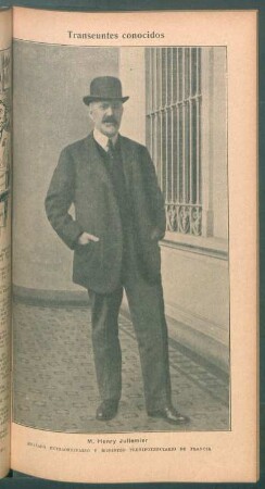 M. Henry Jullemier, Enviado Extraordinario y Ministro Plenipotenciario de Francia - [Retrato] : Transeúntes conocidos