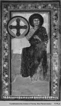 Innendekoration von San Bevignate in Perugia : Dekoration der südlichen Langhauswand