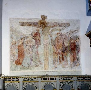 Zyklus mit Szenen aus der Passionsgeschichte — Wandbild mit der Kreuzigung Christi