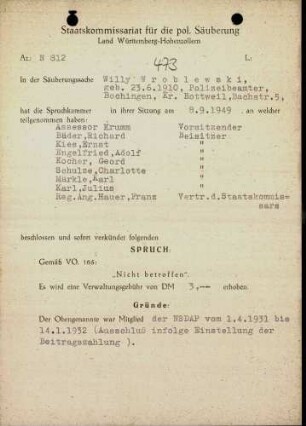 Wroblewski, Willy