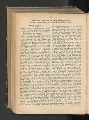 Nachrichten aus den deutschen Schutzgebieten.