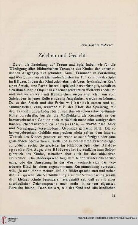 Zeichen und Gesicht