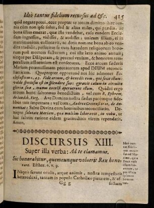 415-426, Discursus XIII