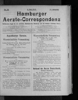 No. 23. 8. Juni 1913. 16. Jahrgang.