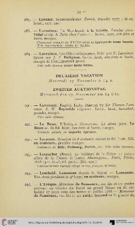 Deuxième Vacation/Zweiter Auktionstag (Nr. 290-575)