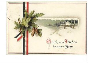 Glück und Frieden im neuen Jahre