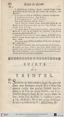 Sujets de saintes
