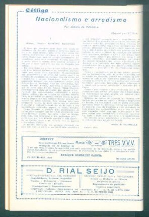 Nacionalismo e arredismo