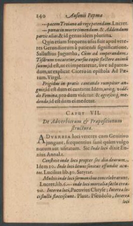 Caput VII. De Adverbiorum & Praepositionum structura.