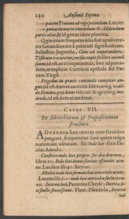 Caput VII. De Adverbiorum & Praepositionum structura.