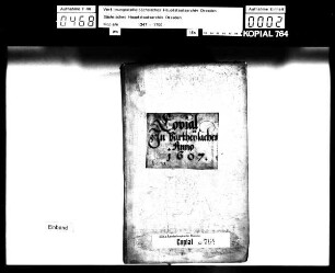 Alte Aufschrift: "Copial in Partheysachen"