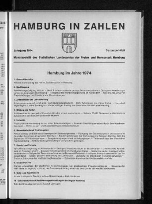 Hamburg im Jahre 1974