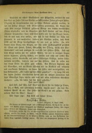 Herzliche Bitte