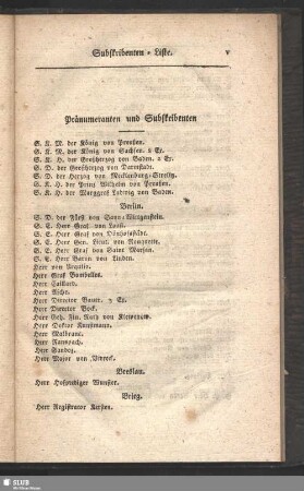 Pränumeranten und Subskribenten