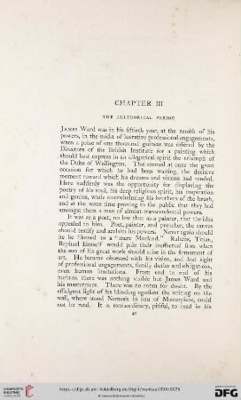 Chapter III: The Allegorical Period