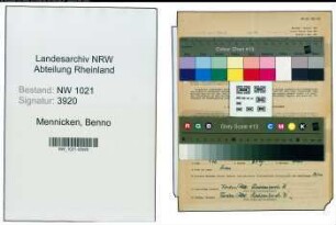 Entnazifizierung Benno Mennicken , geb. 31.01.1908 (Betriebsleiter)