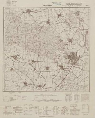 3831 Schöningen, Topographische Karte 1:25000 (4cm - Karte)