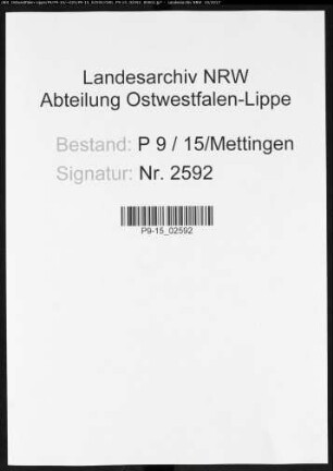 Sterberegister Standesamt Mettingen