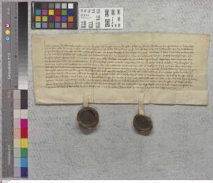 Hirschhorn: Hans und Engelhard v. dem Hirschhorn schwören Ruprecht dem Älteren v. d. Pfalz von ihren Schlössern Hirschhorn und Lindenberg keinen S...