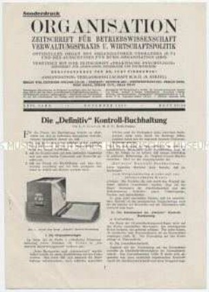 Die "Definitiv"-Kontroll-Buchhaltung