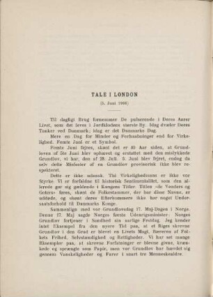 Tale i London (5. Juni 1906)