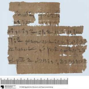 Demotischer Papyrus, Querformatbrief bzgl. Arbeit an einem Schiff