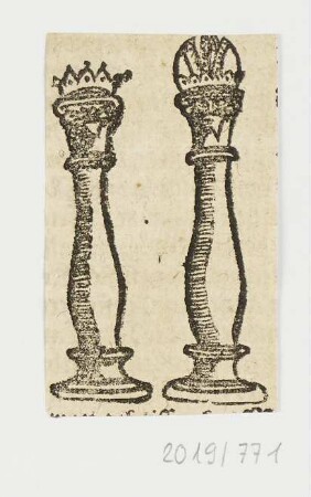 Zwei kleine Säulen, Blatt aus Sebastian Münster’s "Cosmographia", um 1544–1552