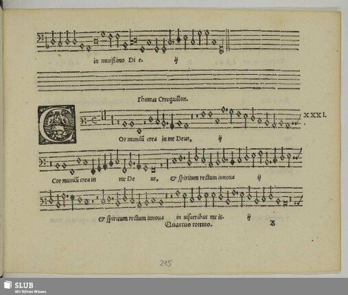 XXXI. Crecquillon, Thomas: Cor mundum crea
