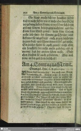 Am 4. Sonntag nach Trinit. Evangel. Luc. 6. v. 36-42.
