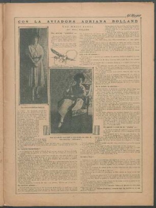 Con la aviadora Adriana Bolland : Una mujer audaz