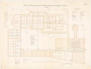 Küchen-, Maschinen- und Werkstättengebäude der Charité, Berlin: Küchen-, Maschinen- und Werkstättengebäude: Grundriss Kellergeschoss 1:100