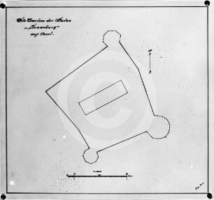 Plan der Ruine Soneburg auf Oesel