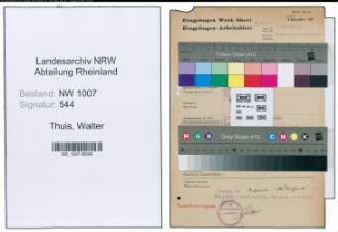 Entnazifizierung Walter Thuis , geb. 18.03.1886 (Friseur)