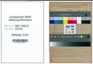 Entnazifizierung Erich Bellwied, geb. 13.07.1905 (Rohrkontrolleur)