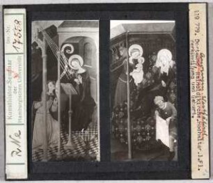 Dortmund, Marienkirche: Hochaltar, Westfälischer Meister, Verkündigung und Geburt Christi (Stoedtner-Nr. 119779)