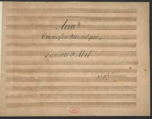 La morte d'Abel. Auszüge; S, orch; F-Dur