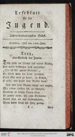 Achtundzwanzigstes Stück