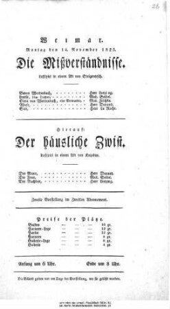 Der häusliche Zwist