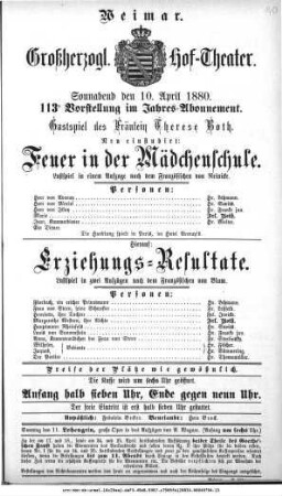 Feuer in der Mädchenschule
