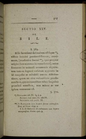 Sectio XXV. De Bile