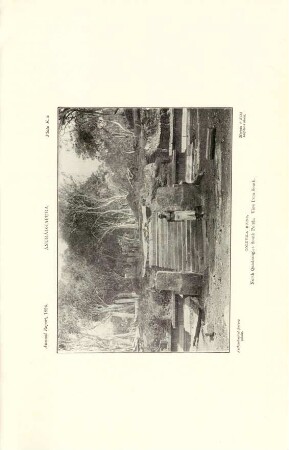 Plate K*. Anurádhapura. Toluvila ruins. North quadrangle: South porch. View from south.