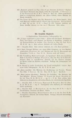 II. Die Gemälde Raphaels (Nr. 428 - 928)