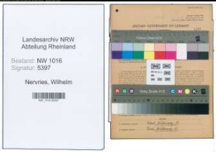 Entnazifizierung Wilhelm Nervries , geb. 03.02.1891 (Landwirt)