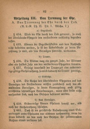 Abtheilung III. Von Trennung der Ehe.