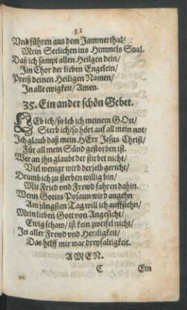 35. Ein ander schön Gebet.