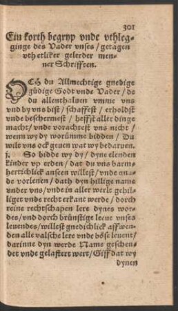Ein korth begryp unde uthleginge des Vader unses ...
