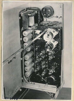 Pegelschreiber, Einschub Typ 06.92029.1, Netzgerät Innenansicht, Foto 1954