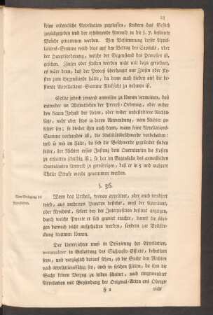 §. 36. Von Einlegung der Appellation.